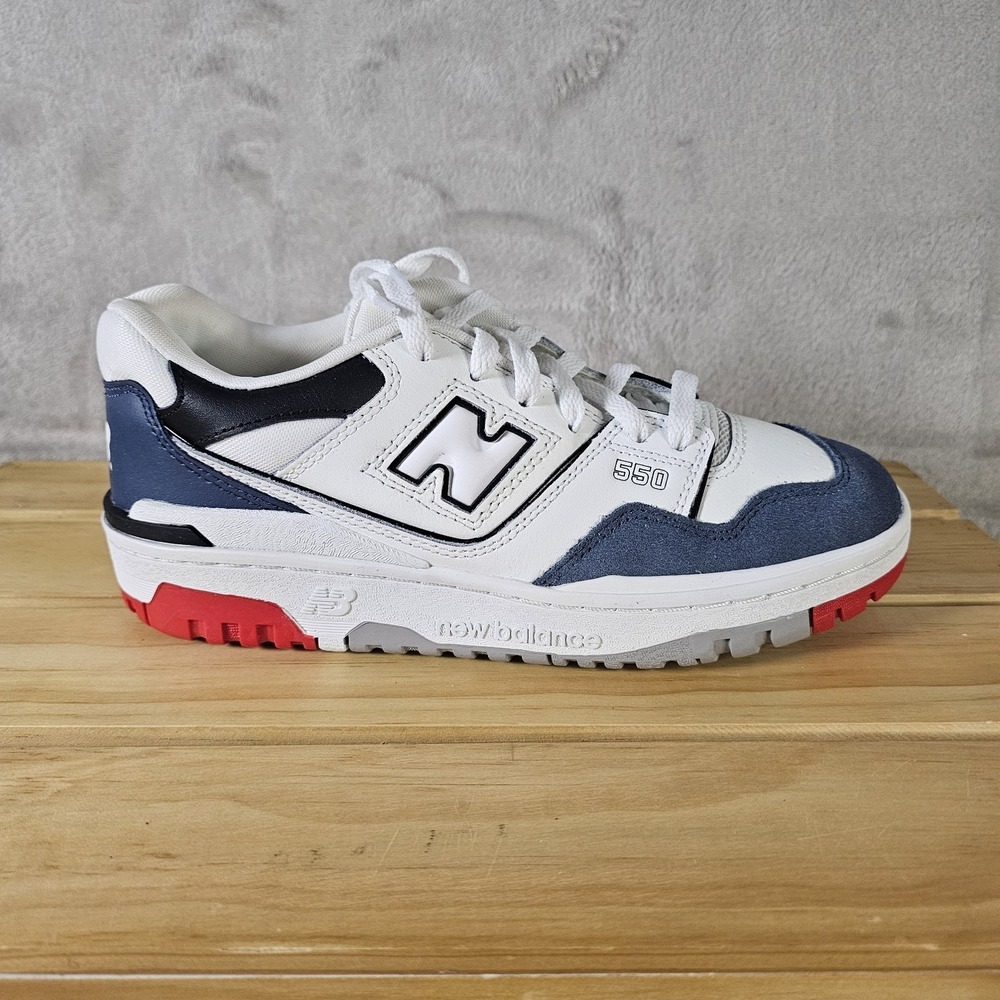 New Balance GSB550CN Boys Sz 5.5Y/Women Sz 7 White Blue Red USA Athletic Casual - Picture 5 of 8